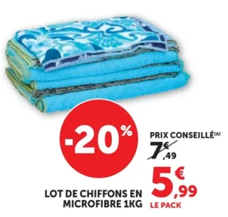 Lot de chiffons en microfibre 1kg