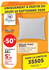 Oreiller "Nuage" U Maison 50x60cm