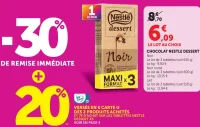 Chocolat Nestlé Dessert Noir, Noir corsé ou Lait