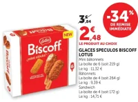 Glaces Speculoos Biscoff Lotus