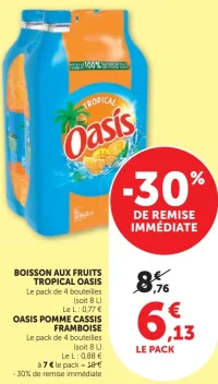 BOISSON AUX FRUITS TROPICAL OASIS / OASIS POMME CASSIS FRAMBOISE