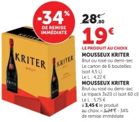 MOUSSEUX KRITER Brut ou rosé ou demi-sec