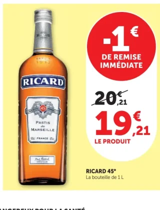 Pastis de Marseille Ricard 45°