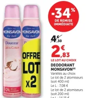 Déodorant Monsavon au lait