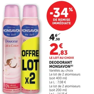 Déodorant Monsavon au lait