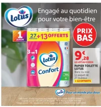 PAPIER TOILETTE LOTUS Confort