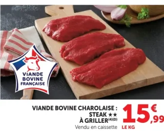 Viande Bovine Charolaise : Steak ★★ À Griller