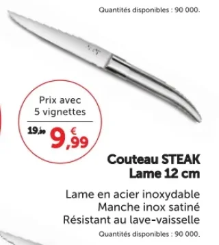 Couteau STEAK Lame 12 cm Laguiole Heritage