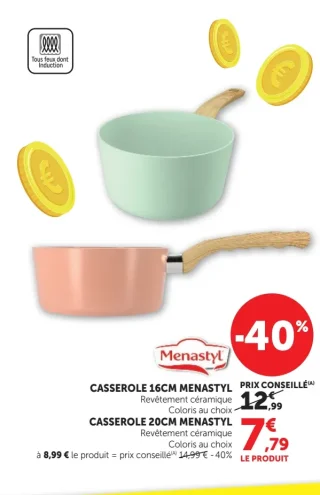 Casserole 16cm ou 20cm Menastyl
