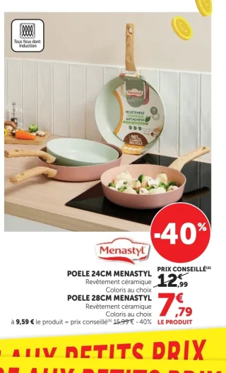 Poele 24cm ou 28cm Menastyl