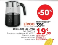 Bouilloire 1,7L Livoo