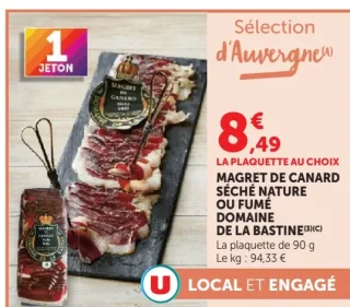 Magret de canard séché nature ou fumé Domaine de la Bastine