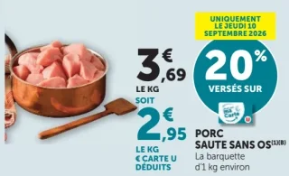 Porc sauté sans os