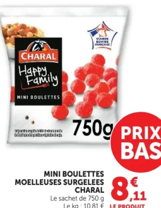 Mini Boulettes Moelleuses Surgelées Charal Happy Family