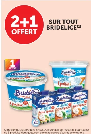Crème légère et semi-épaisse Bridelice