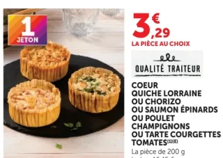Quiches et tartes assorties Qualité Traiteur
