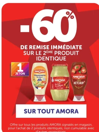 Gamme Amora (Mayonnaise, Moutarde, Ketchup)