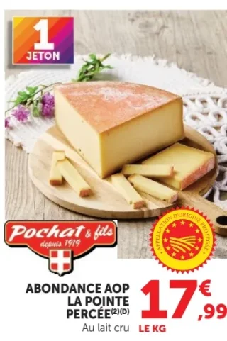 Fromage Abondance AOP La Pointe Percée Pochat & fils