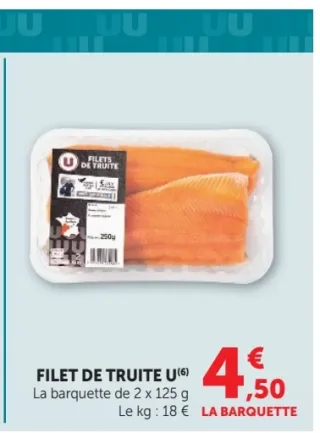 Filet de truite U