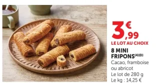 8 Mini Fripons Cacao, framboise ou abricot