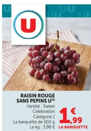 Raisin rouge sans pepins U