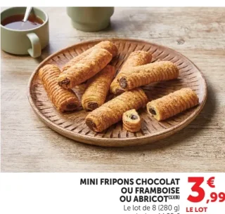MINI FRIPONS CHOCOLAT OU FRAMBOISE OU ABRICOT