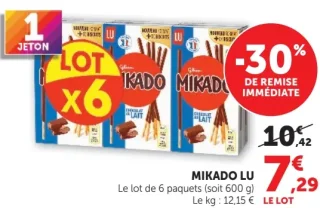 Mikado LU Chocolat au Lait Lot x6