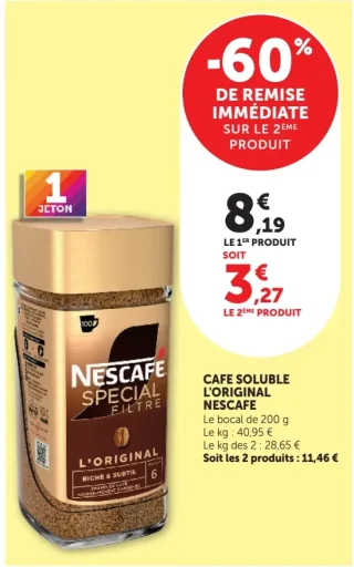 Cafe soluble L'Original Nescafe