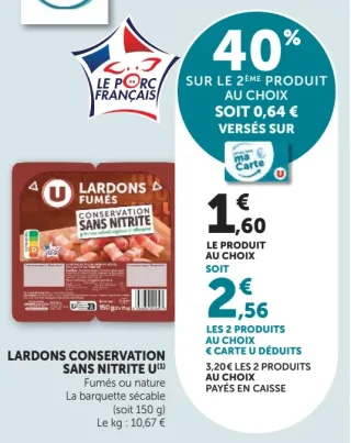 Lardons Conservation Sans Nitrite U
