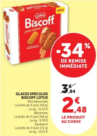 Glaces Speculos Biscoff Lotus