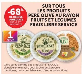 Produits Père Olive au rayon fruits et legumes frais libre service