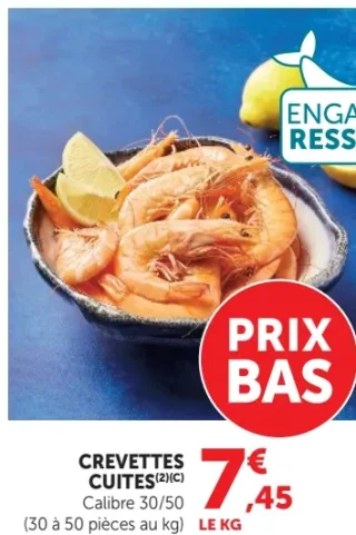 Crevettes cuites