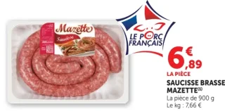 Saucisse brasse Mazette