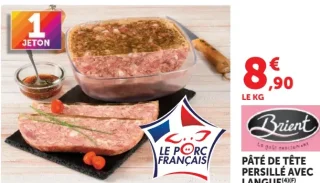 Pâté de tête persillé avec langue Brient