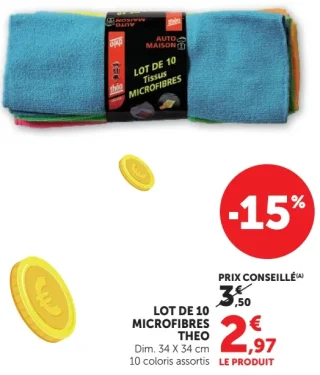LOT DE 10 MICROFIBRES THEO