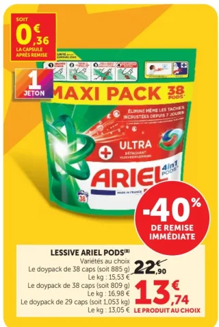 Lessive Ariel Pods