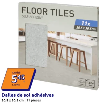 Dalles de sol adhésives