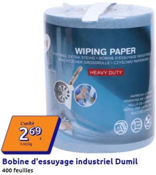 Bobine d'essuyage industriel Dumil