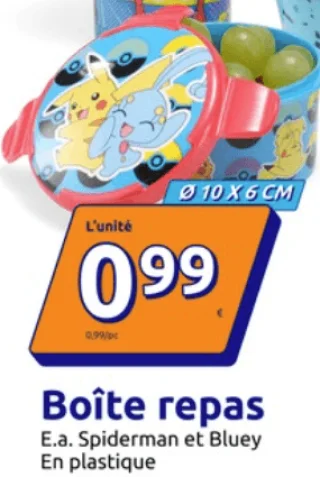 Boîte repas E.a. Spiderman et Bluey