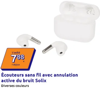 Écouteurs sans fil avec annulation active du bruit Solix