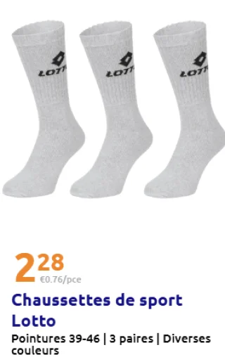 Chaussettes de sport Lotto