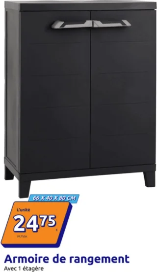 Armoire de rangement avec 1 étagère