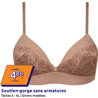 Soutien-gorge sans armatures