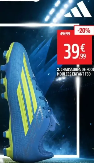 Chaussures de foot moulées enfant Adidas F50