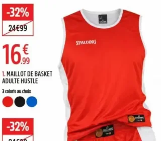 Maillot de basket adulte Hustle Spalding