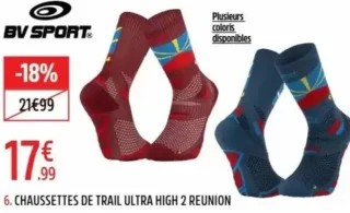 BV Sport Chaussettes de trail ultra high 2 Réunion