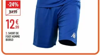 Kappa Short de Foot Homme Borgo