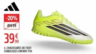 Adidas Chaussures de Foot Stabilisées Enfant F50
