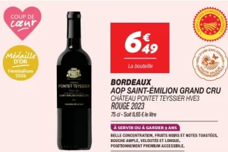 BORDEAUX AOP SAINT-ÉMILION GRAND CRU CHÂTEAU PONTET TEYSSIER HVE3 ROUGE 2023
