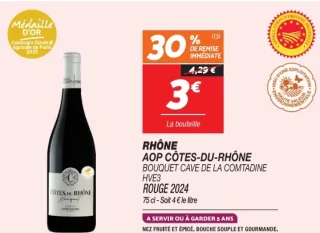 Rhône AOP Côtes-du-Rhône Bouquet Cave de la Comtadine HVE3 Rouge 2024